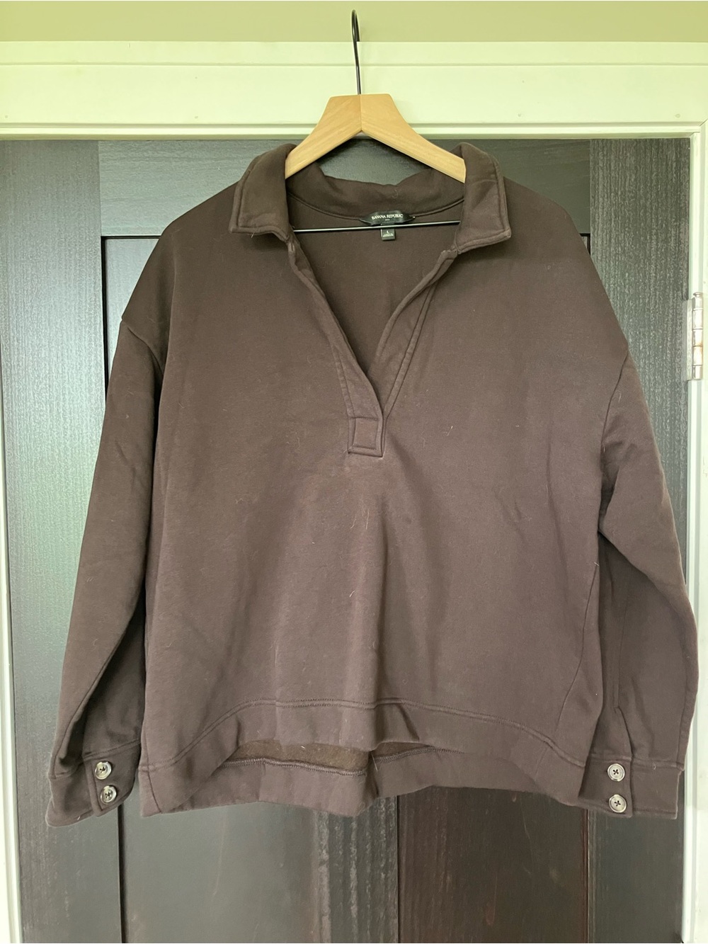 Women's Brown V-Neck Pullover Sweater